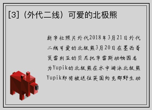 [3]（外代二线）可爱的北极熊